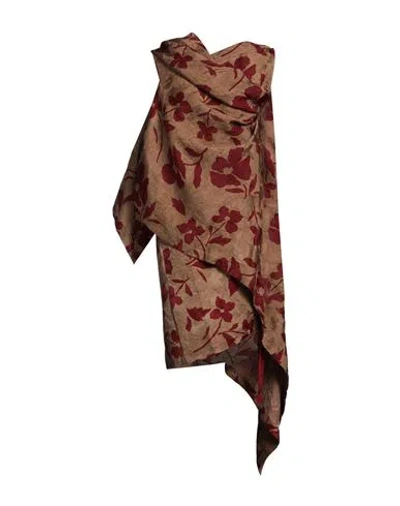 Uma Wang Woman Maxi Dress Camel Size S Linen, Viscose In Beige