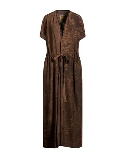 Uma Wang Woman Maxi Dress Chocolate Brown Size M Viscose