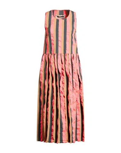 Uma Wang Woman Maxi Dress Fuchsia Size S Cotton, Polyester, Polyamide In Pink