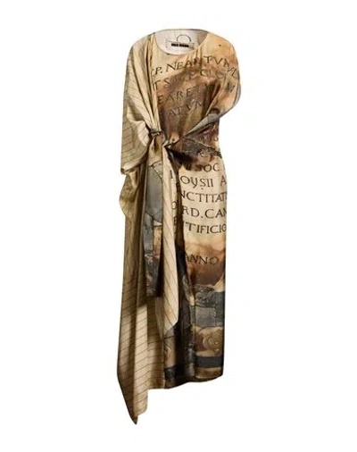 Uma Wang Woman Maxi Dress Military Green Size L Viscose, Cupro