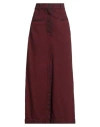 Uma Wang Woman Maxi Skirt Burgundy Size Xs Cotton In Red