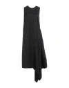 Uma Wang Woman Midi Dress Black Size M Viscose, Cotton