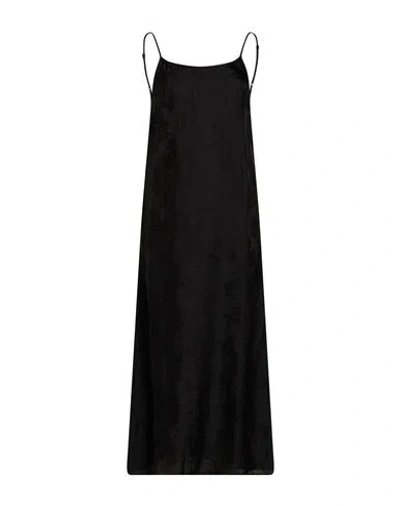 Uma Wang Woman Midi Dress Black Size S Viscose, Cupro
