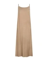 Uma Wang Woman Midi Dress Camel Size M Silk In Brown