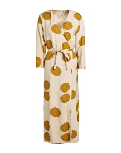 Uma Wang Woman Midi Dress Marigold Size M Viscose In Yellow