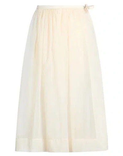 Uma Wang Woman Midi Skirt Off White Size M Polyamide