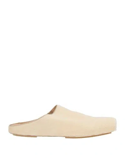 Uma Wang Woman Mules & Clogs Ivory Size 9 Leather In Gold