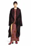 Uma Wang Cardigan Oversized Coat In Multicolor