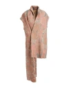Uma Wang Woman Overcoat & Trench Coat Antique Rose Size S Virgin Wool, Viscose, Acetate In Multi