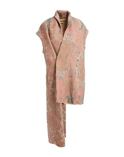 Uma Wang Woman Overcoat & Trench Coat Antique Rose Size S Virgin Wool, Viscose, Acetate In Multi