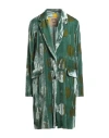 Uma Wang Woman Overcoat & Trench Coat Green Size Xl Viscose, Silk