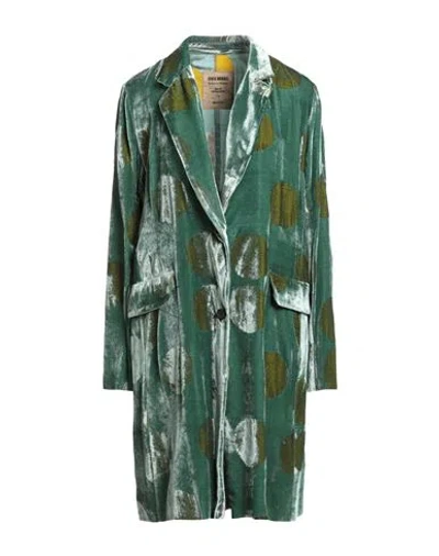 Uma Wang Woman Overcoat & Trench Coat Green Size Xl Viscose, Silk