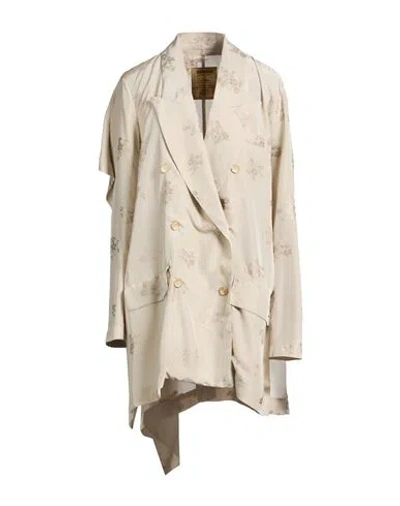 Uma Wang Woman Overcoat & Trench Coat Off White Size L Viscose In Neutral