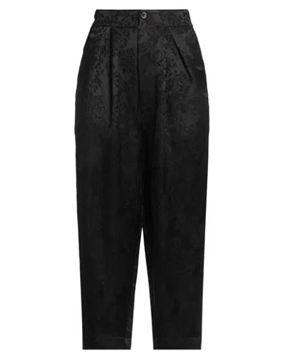 Uma Wang Woman Pants Black Size M Linen, Silk