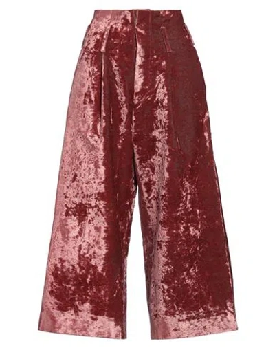 Uma Wang Woman Pants Burgundy Size L Viscose, Polyester, Cotton In Red