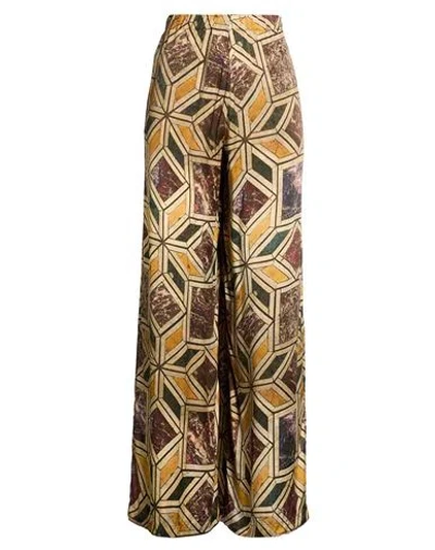 Uma Wang Woman Pants Khaki Size L Silk, Elastane In Brown
