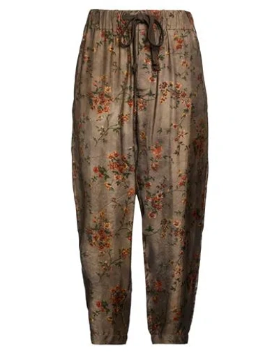 Uma Wang Woman Pants Military Green Size M Viscose, Cupro In Brown