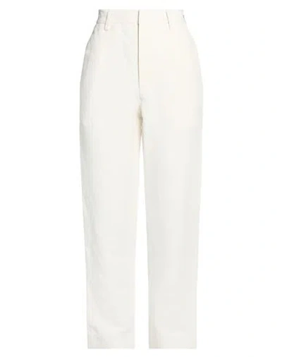 Uma Wang Woman Pants Off White Size S Paper Yarn, Viscose