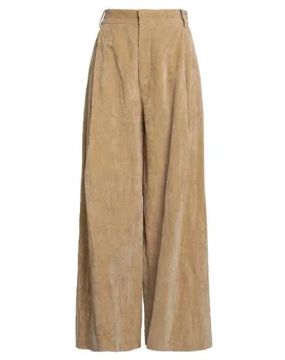 Uma Wang Woman Pants Sand Size L Cotton, Linen In Brown