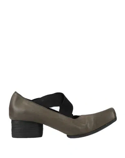 Uma Wang Woman Pumps Khaki Size 5 Leather In Green