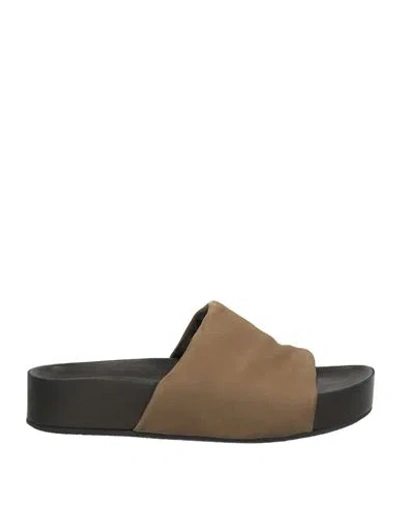 Uma Wang Woman Sandals Khaki Size 5 Calfskin