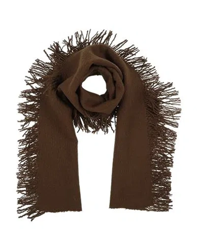 Uma Wang Woman Scarf Dark Brown Size - Virgin Wool In Brown