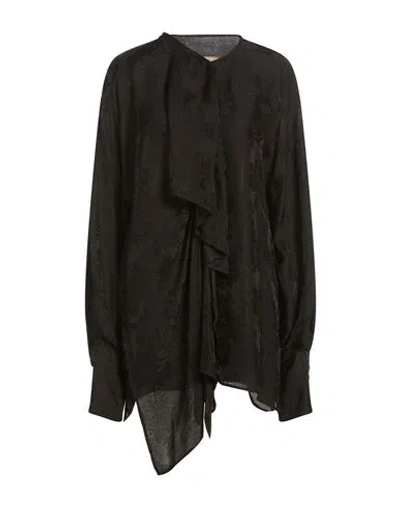 Uma Wang Woman Shirt Black Size S Viscose, Cupro