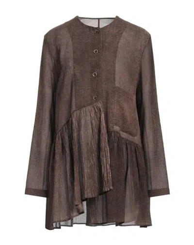 Uma Wang Woman Shirt Dark Brown Size M Cotton
