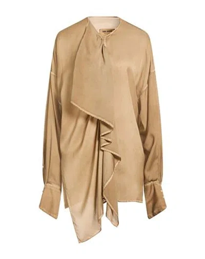 Uma Wang Woman Shirt Sand Size S Silk In Brown