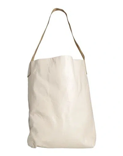 Uma Wang Woman Shoulder Bag Cream Size - Calfskin In White
