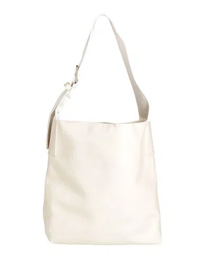Uma Wang Woman Shoulder Bag Ivory Size - Calfskin In White