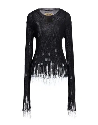 Uma Wang Woman Sweater Black Size M Cotton, Polyamide