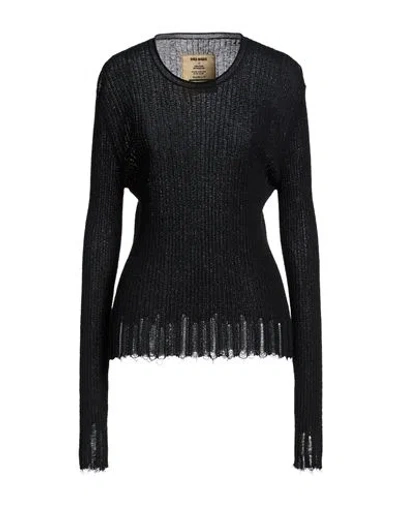 Uma Wang Woman Sweater Black Size M Cotton, Silk