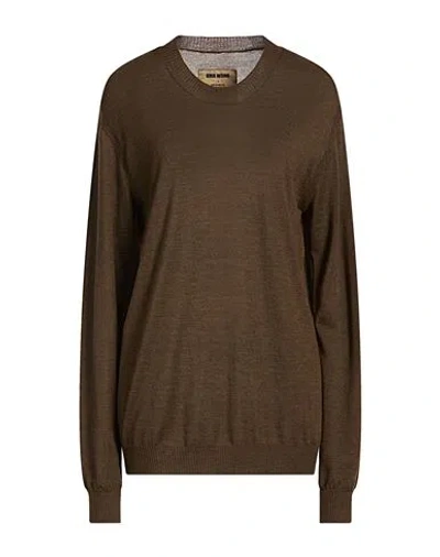 Uma Wang Woman Sweater Brown Size L Virgin Wool, Silk, Cashmere