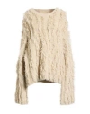 Uma Wang Woman Sweater Cream Size M Alpaca Wool, Polyamide In White