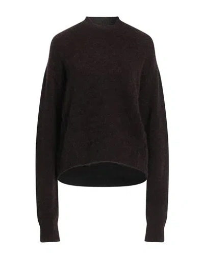 Uma Wang Woman Sweater Dark Brown Size M Mohair Wool, Alpaca Wool, Polyamide, Elastane