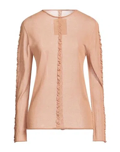 Uma Wang Woman Sweater Light Brown Size M Cotton, Nylon In Beige