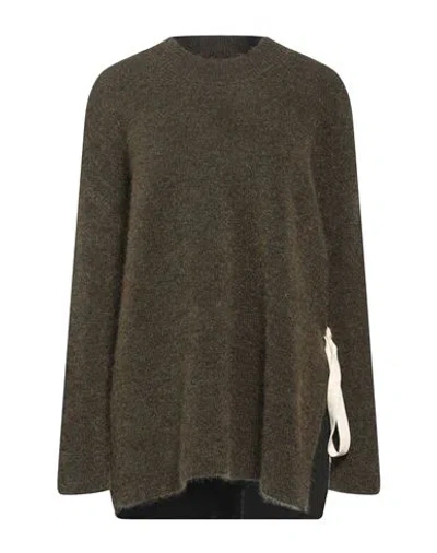 Uma Wang Woman Sweater Military Green Size L Virgin Wool, Mohair Wool, Polyamide, Elastane
