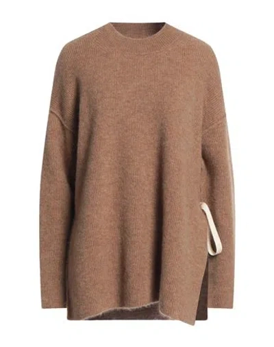 Uma Wang Woman Sweater Sand Size M Virgin Wool, Mohair Wool, Polyamide, Elastane In Beige