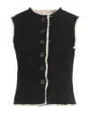 Uma Wang Woman Tailored Vest Black Size M Virgin Wool, Linen, Cotton