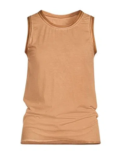Uma Wang Woman Tank Top Brown Size S Cotton, Elastane