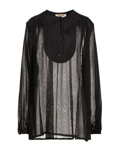 Uma Wang Woman Top Black Size L Viscose, Cotton, Cupro