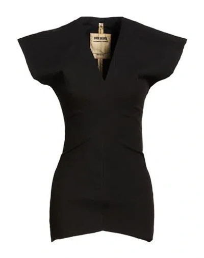 Uma Wang Woman Top Black Size Xs Linen, Viscose, Elastane