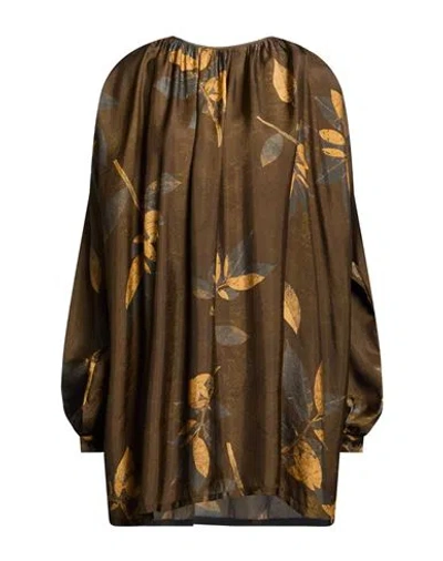 Uma Wang Woman Top Brown Size M Viscose, Cupro