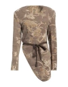Uma Wang Woman Top Taupe Size S Cotton, Linen, Viscose In Grey
