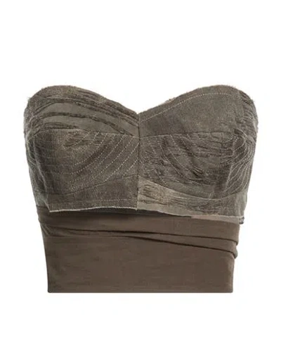 Uma Wang Woman Top Grey Size Onesize Cotton, Linen In Gray