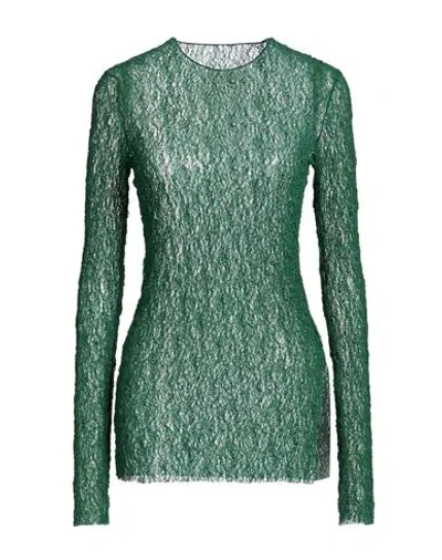 Uma Wang Woman T-shirt Green Size M Polyamide, Elastane