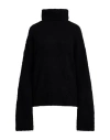 Uma Wang Woman Turtleneck Black Size L Polyamide, Alpaca Wool, Wool
