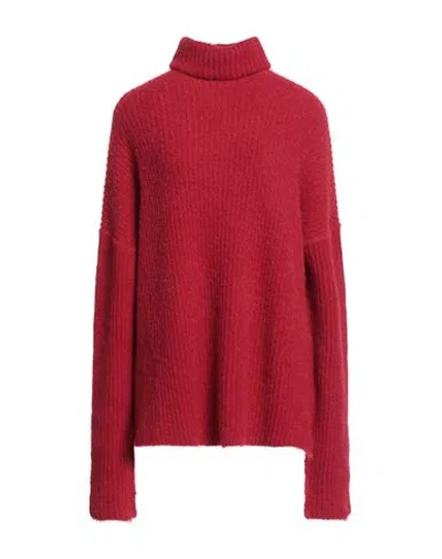 Uma Wang Woman Turtleneck Red Size L Polyamide, Alpaca Wool, Wool