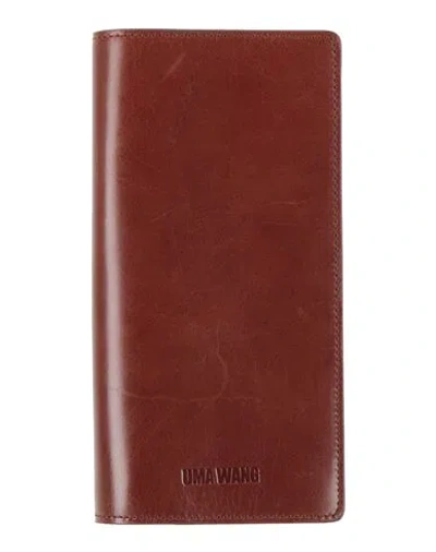 Uma Wang Woman Wallet Brown Size - Cow Leather